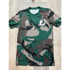 Adidas Minnesota United MNUFC MLS Camo Warmup Jersey Shirt Size S